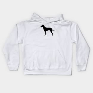 Manchester Terrier Silhouette with Natural Ears Kids Hoodie